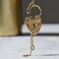 Fancy Engraved Vintage Heart Padlock 1971