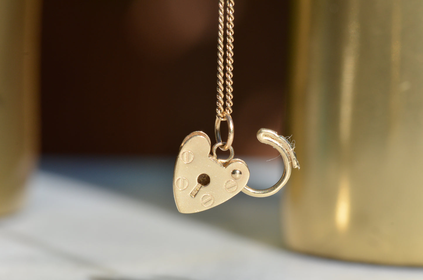 Tiny Vintage Heart Padlock