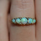 Sensational Antique Opal and Diamond Band Ring