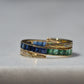 Dazzling Sapphire and Emerald Day and Night Flip Ring