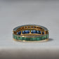 Dazzling Sapphire and Emerald Day and Night Flip Ring