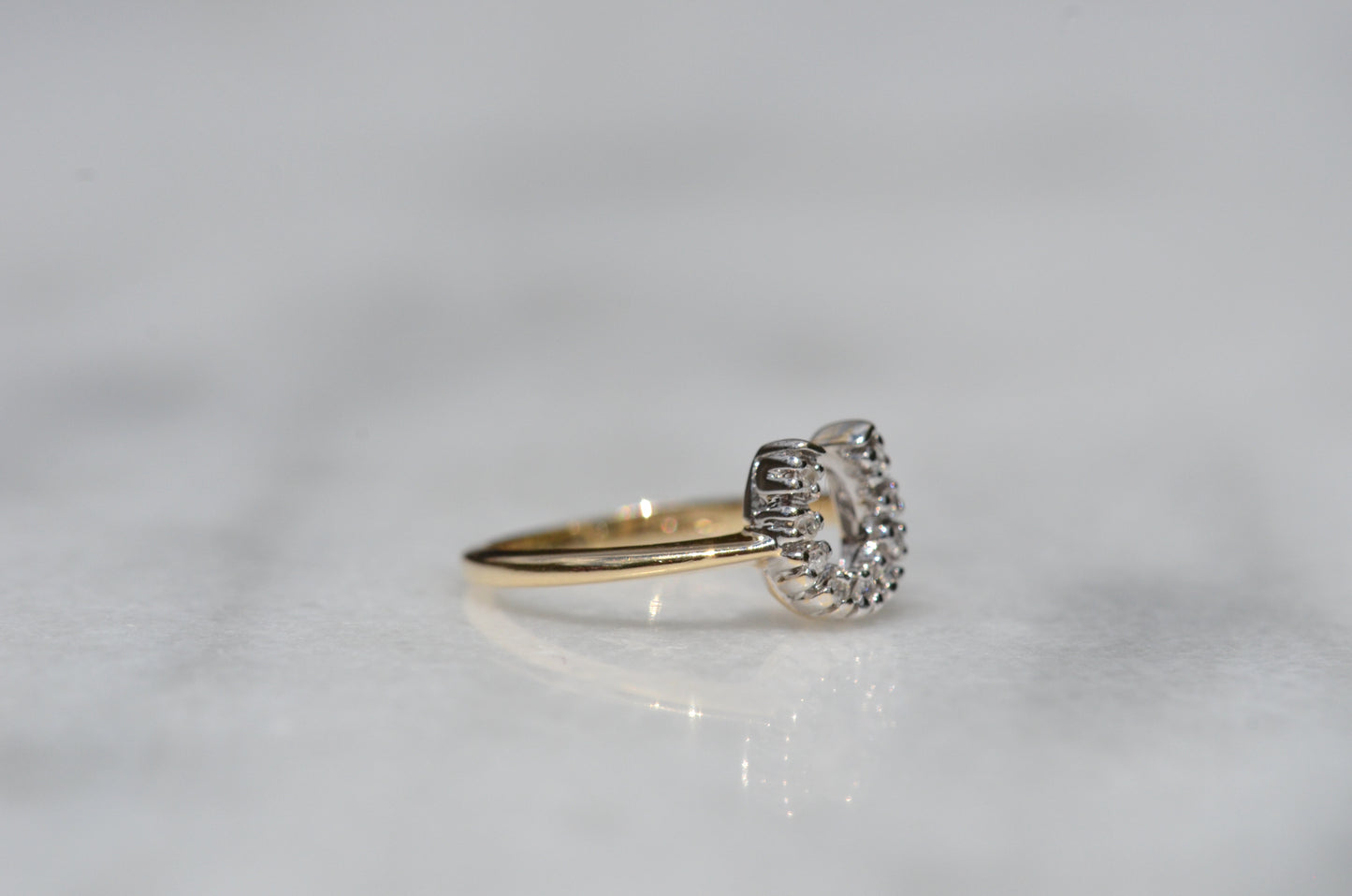 Sweet Vintage Diamond Horseshoe Ring