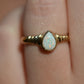 Sleek Y2K Ribbed Opal Ring