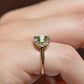 Dazzling Edwardian Opal, Demantoid Garnet, and Diamond Cluster Ring