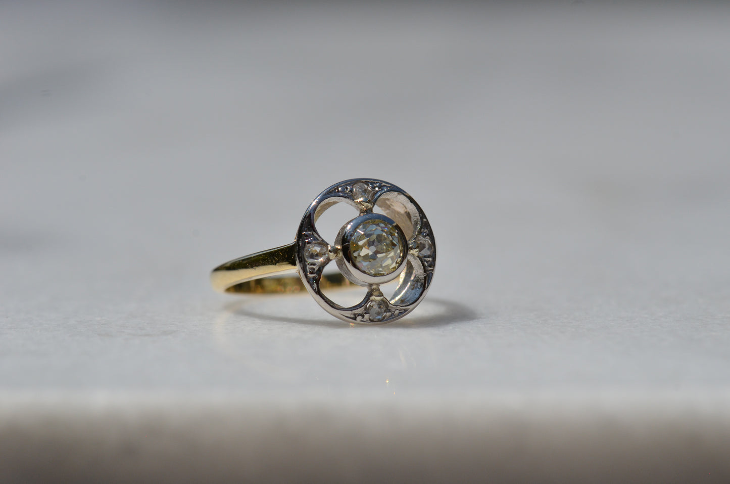 Darling Edwardian Clover Diamond Ring