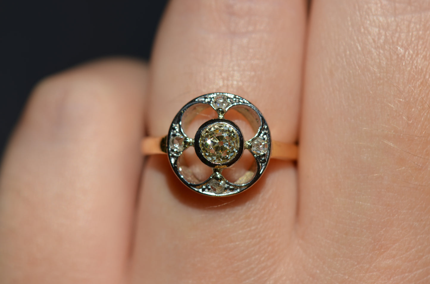 Darling Edwardian Clover Diamond Ring