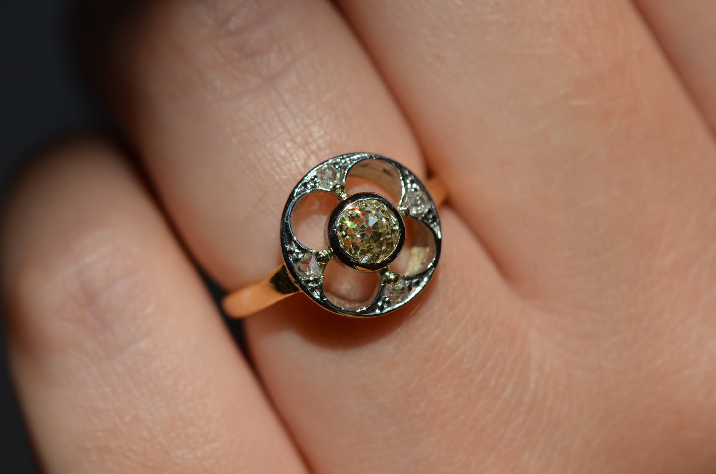 Darling Edwardian Clover Diamond Ring