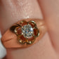 Warm Vintage Old Mine Belcher Ring