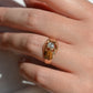 Warm Vintage Old Mine Belcher Ring