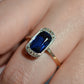 Vivid Art Deco Synthetic Sapphire Ring