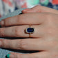 Vivid Art Deco Synthetic Sapphire Ring