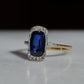 Vivid Art Deco Synthetic Sapphire Ring