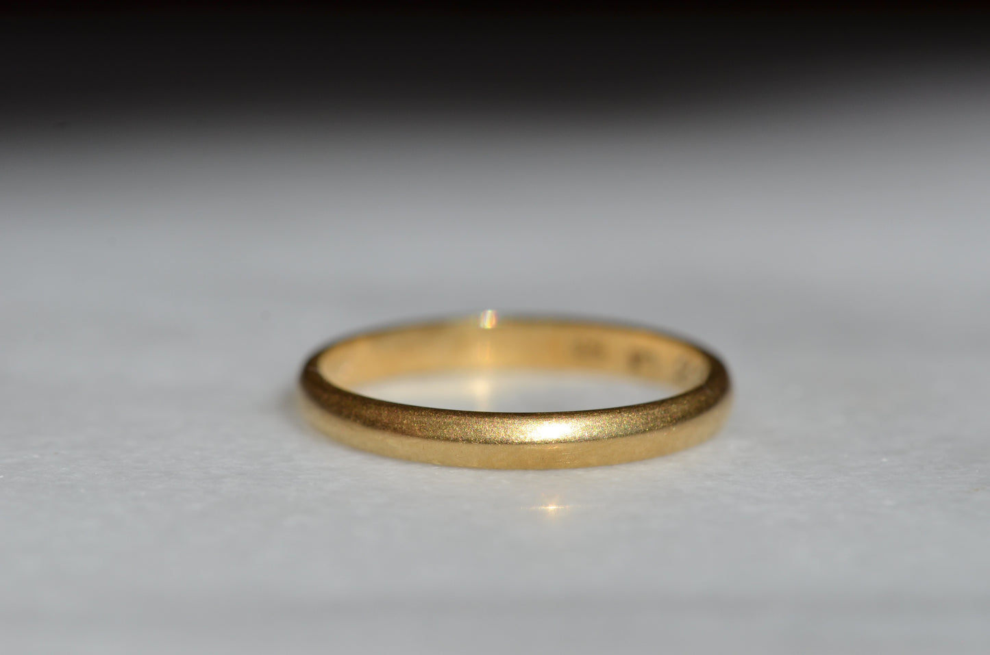 Romantic Inscribed Wedding Band Pair 6.25