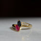 Romantic Sapphire and Ruby Marquise Toi et Moi