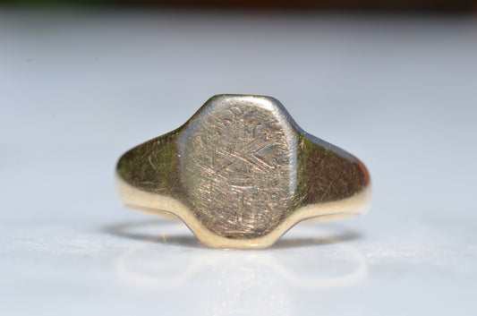 Blocky Vintage Signet Ring