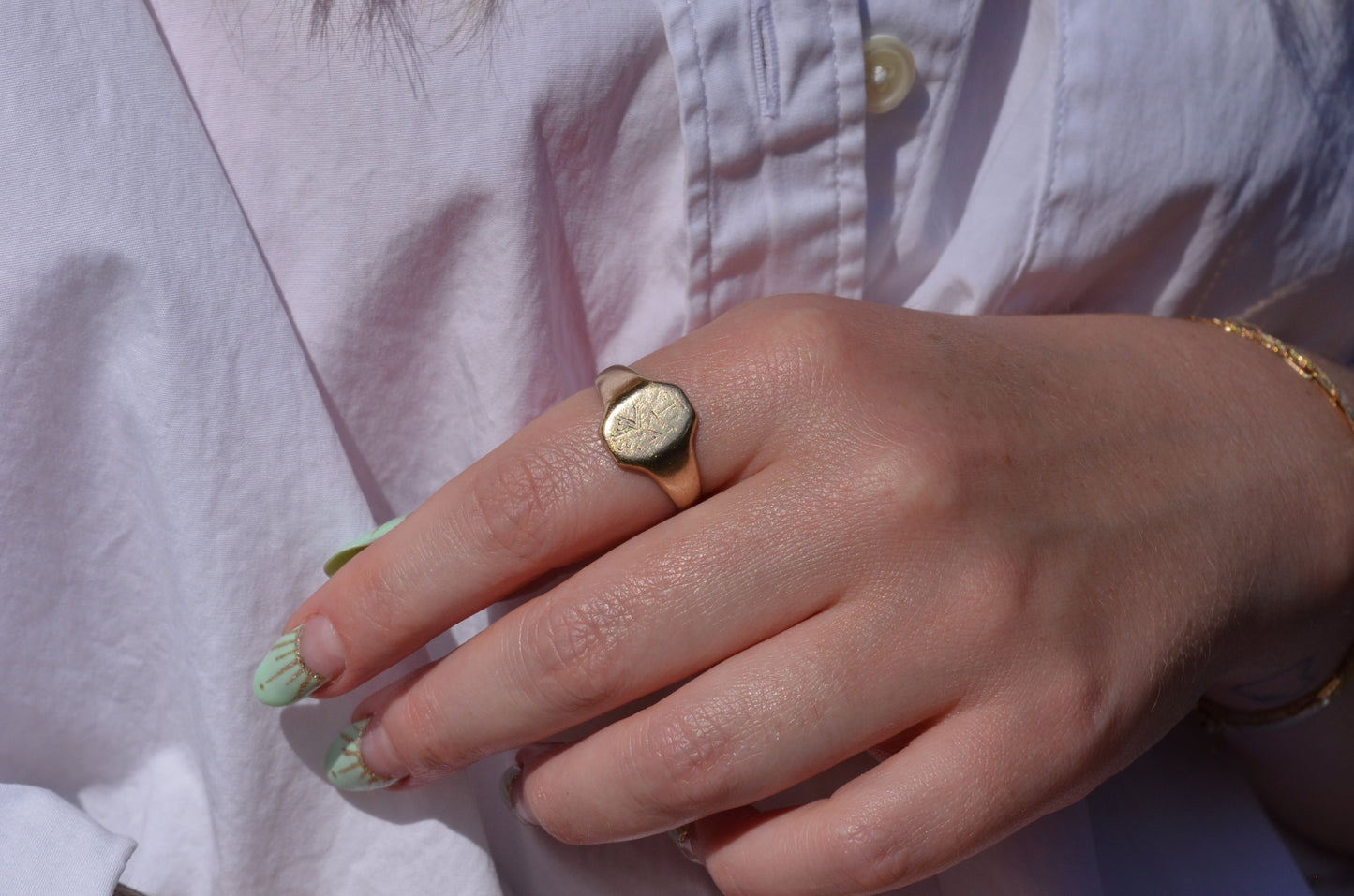 Blocky Vintage Signet Ring