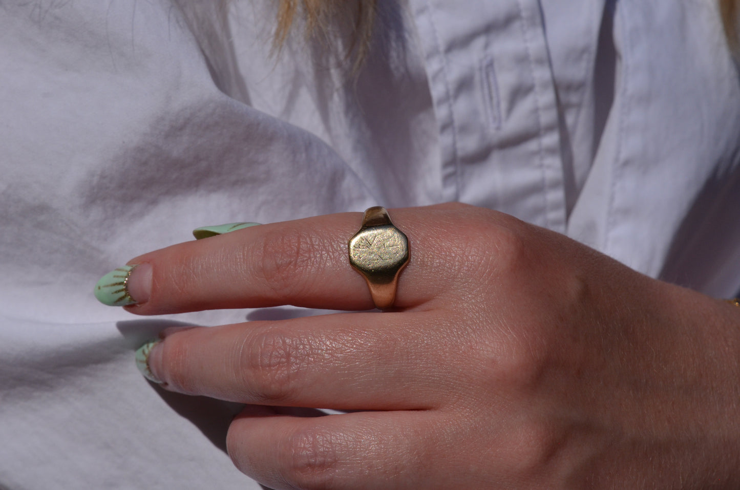 Blocky Vintage Signet Ring