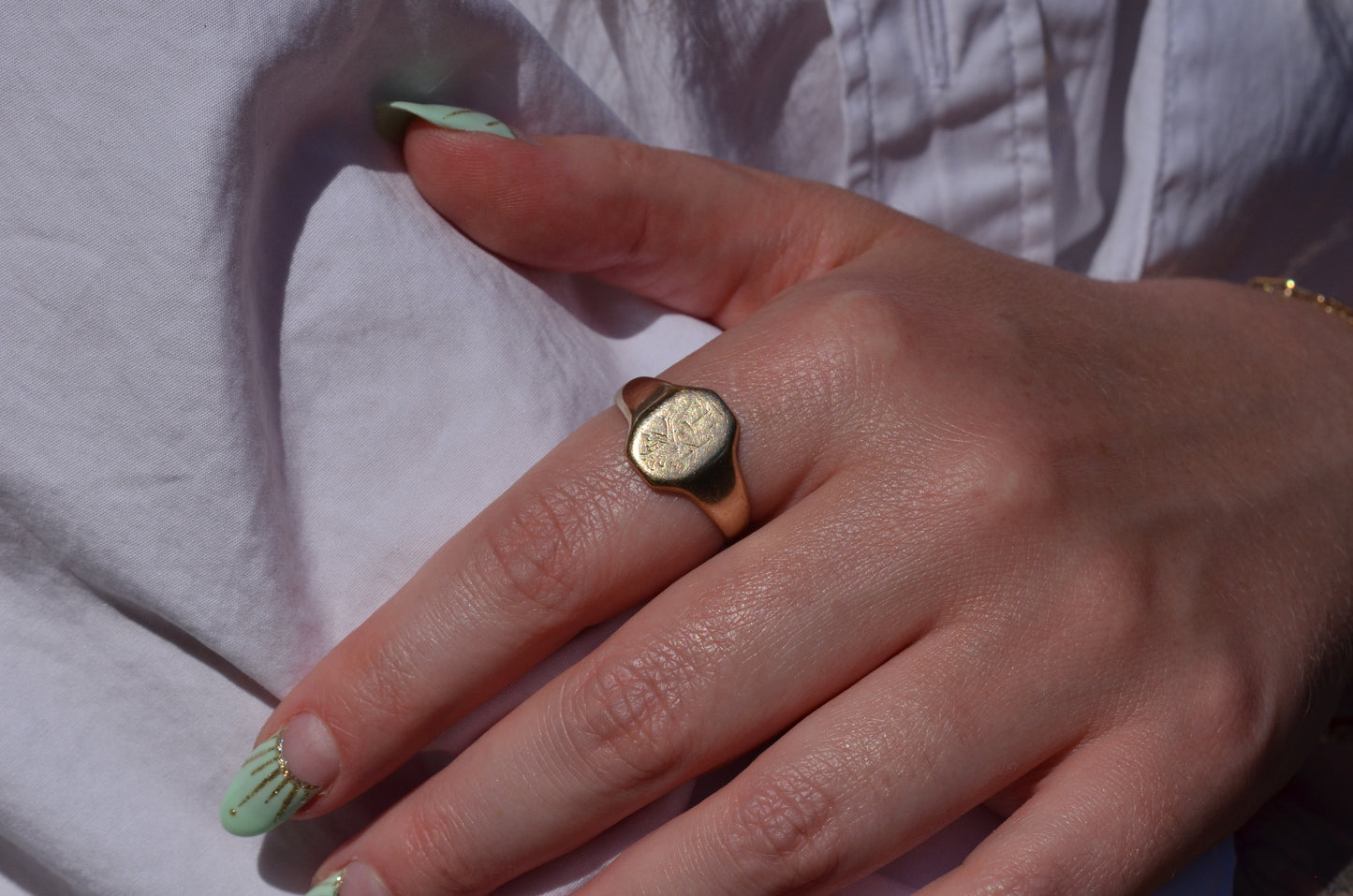 Blocky Vintage Signet Ring