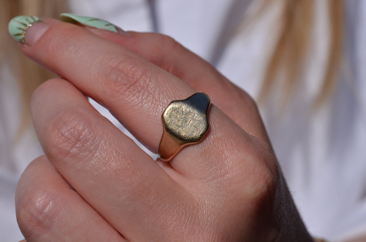 Blocky Vintage Signet Ring