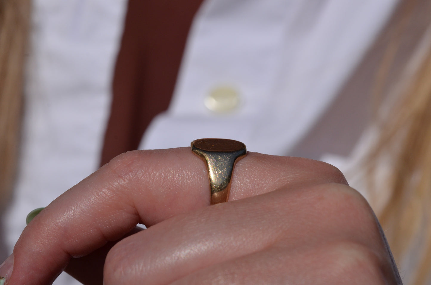 Blocky Vintage Signet Ring