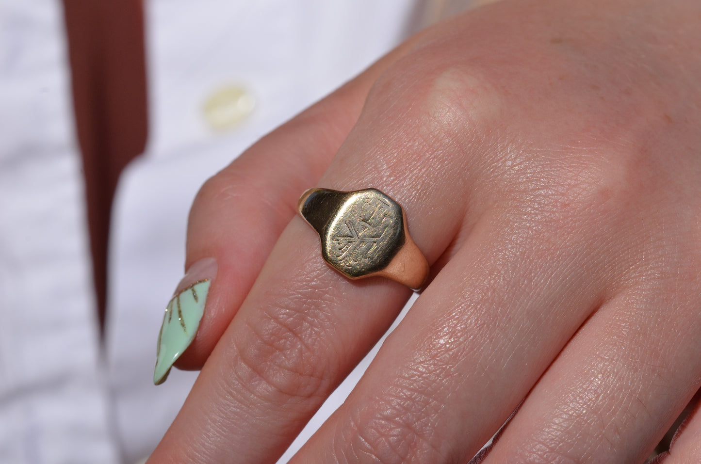 Blocky Vintage Signet Ring