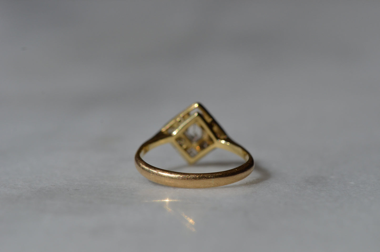 Chic Art Deco Step Cut Cluster Ring