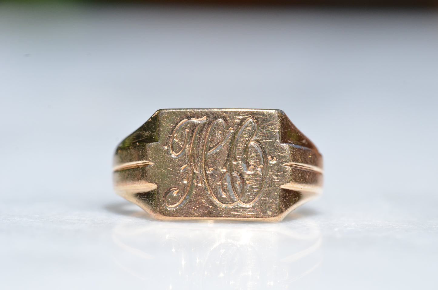 Chic Square Vintage Signet Ring HO