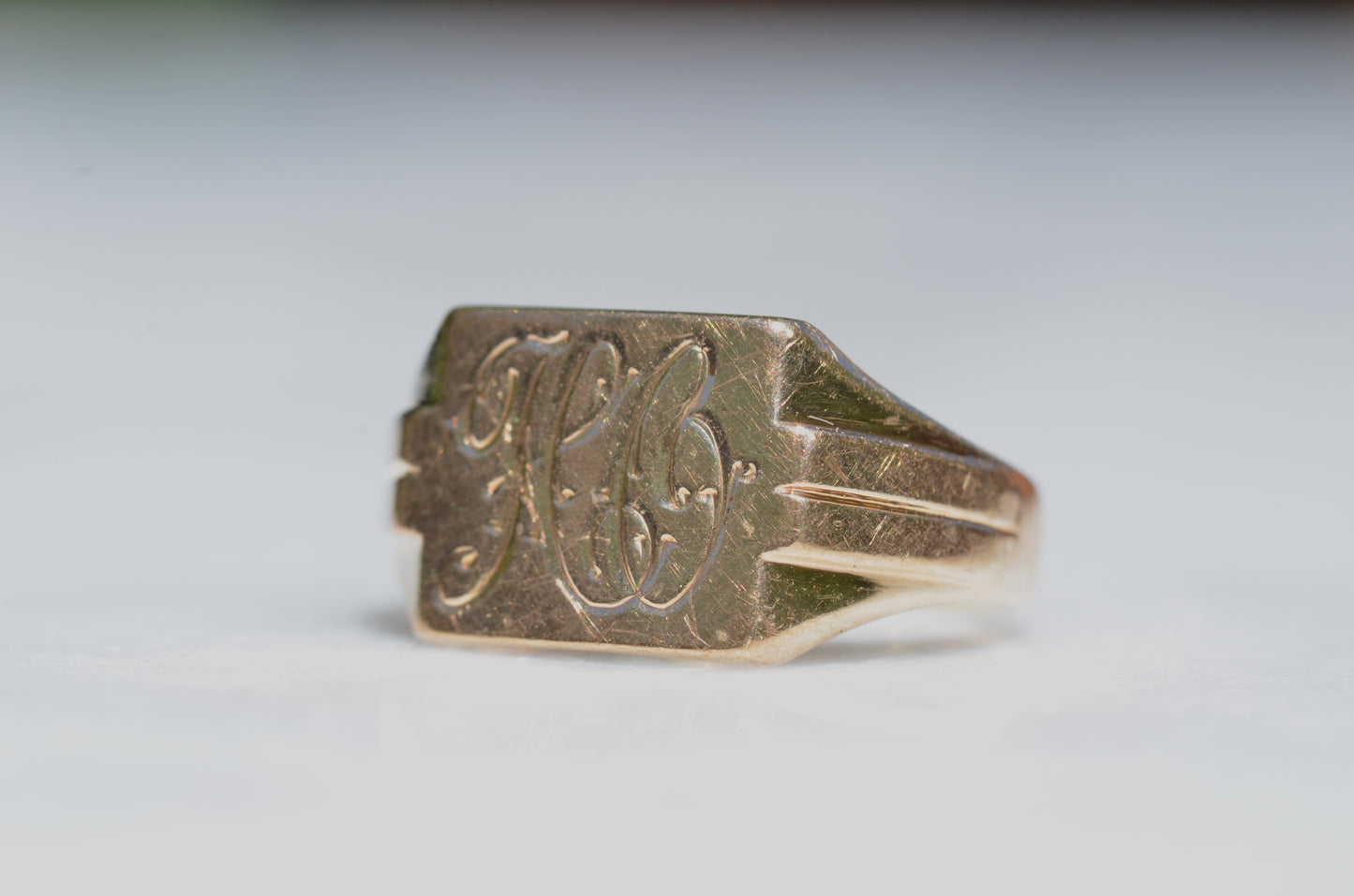 Chic Square Vintage Signet Ring HO