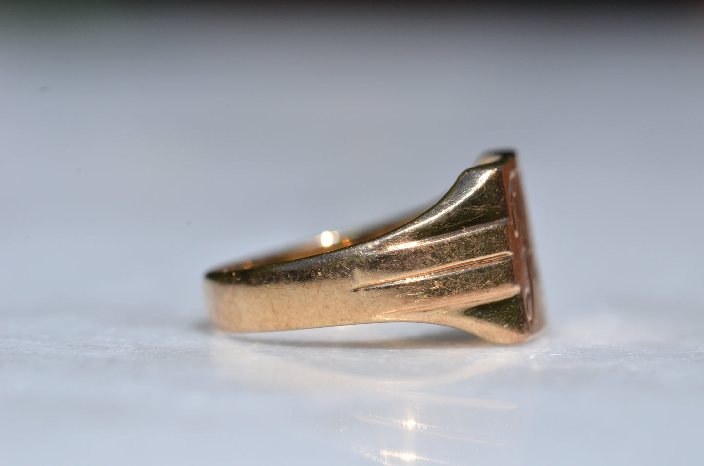 Chic Square Vintage Signet Ring HO