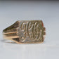 Chic Square Vintage Signet Ring HO