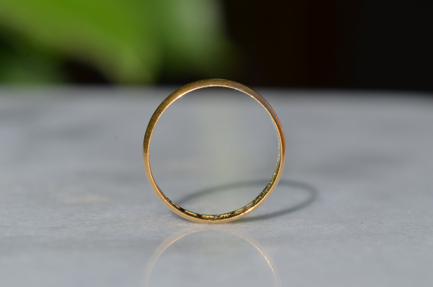 Dreamy Antique 22k Band Ring 1882 7.5