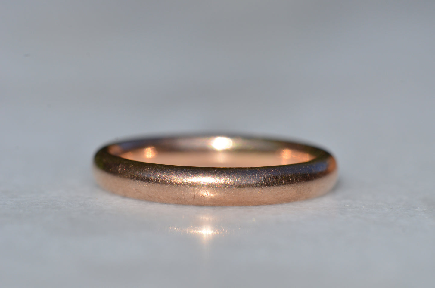 Rosy Round Antique Band Ring