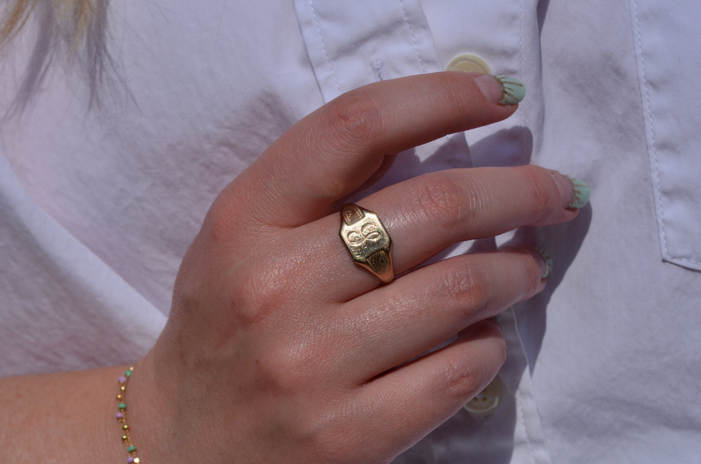 Charming Vintage Signet Ring S