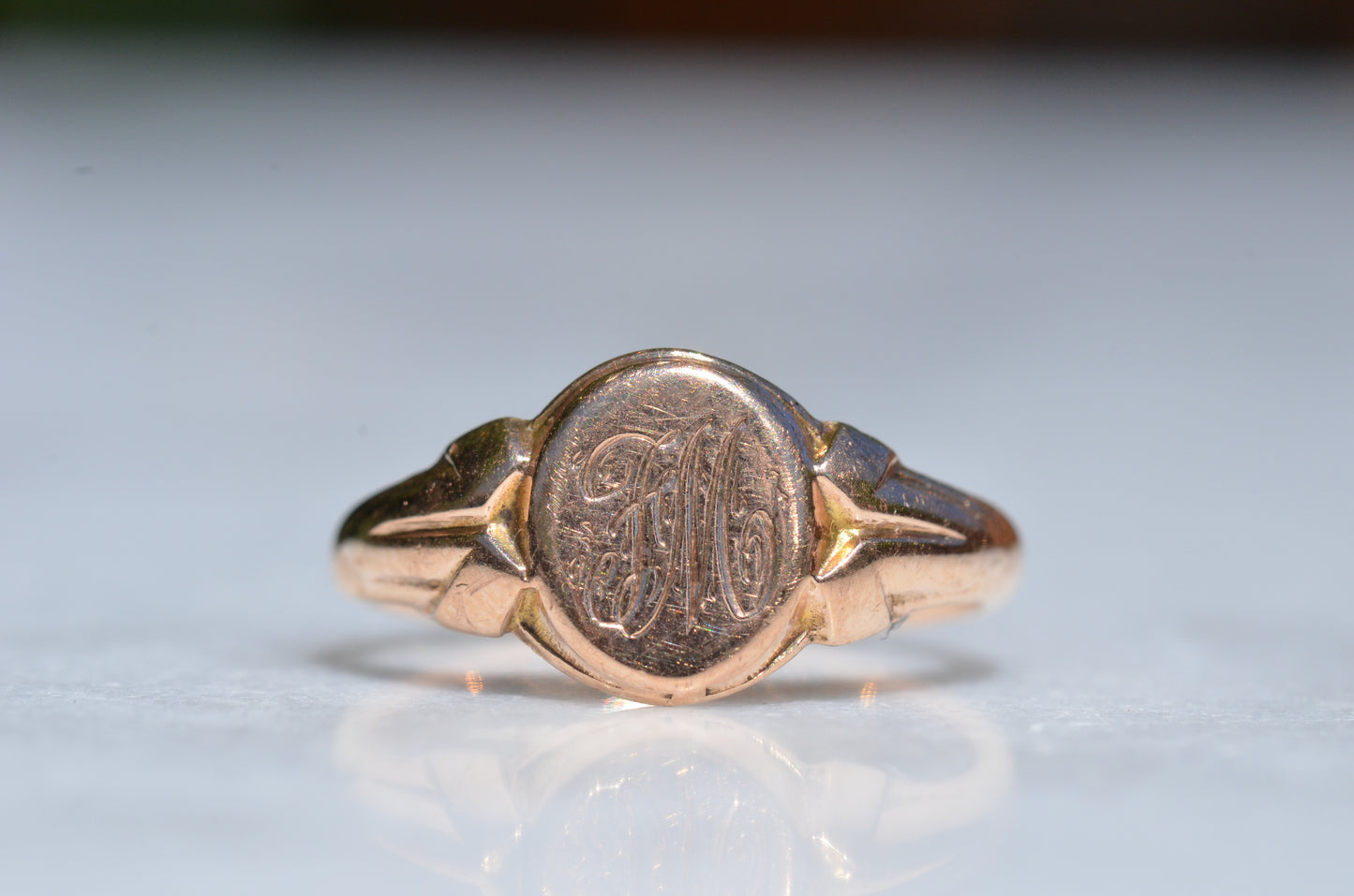 Warm Near-Antique Signet Ring FM