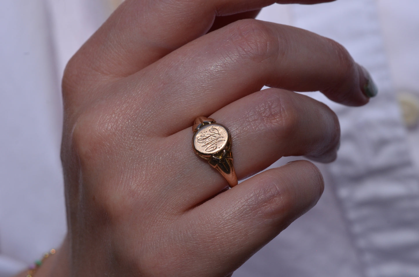 Warm Near-Antique Signet Ring FM