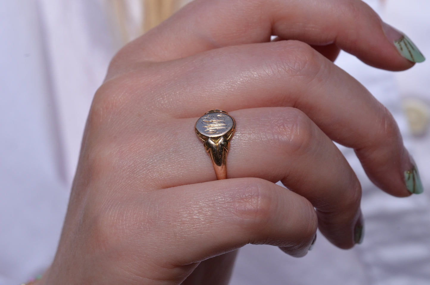 Warm Near-Antique Signet Ring FM