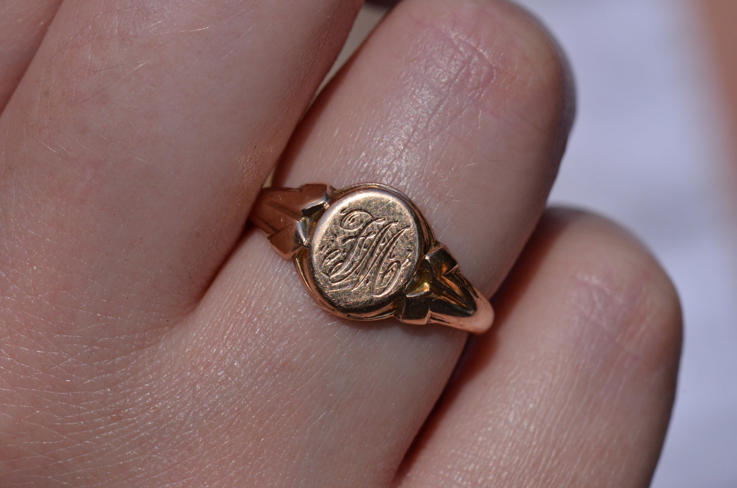 Warm Near-Antique Signet Ring FM