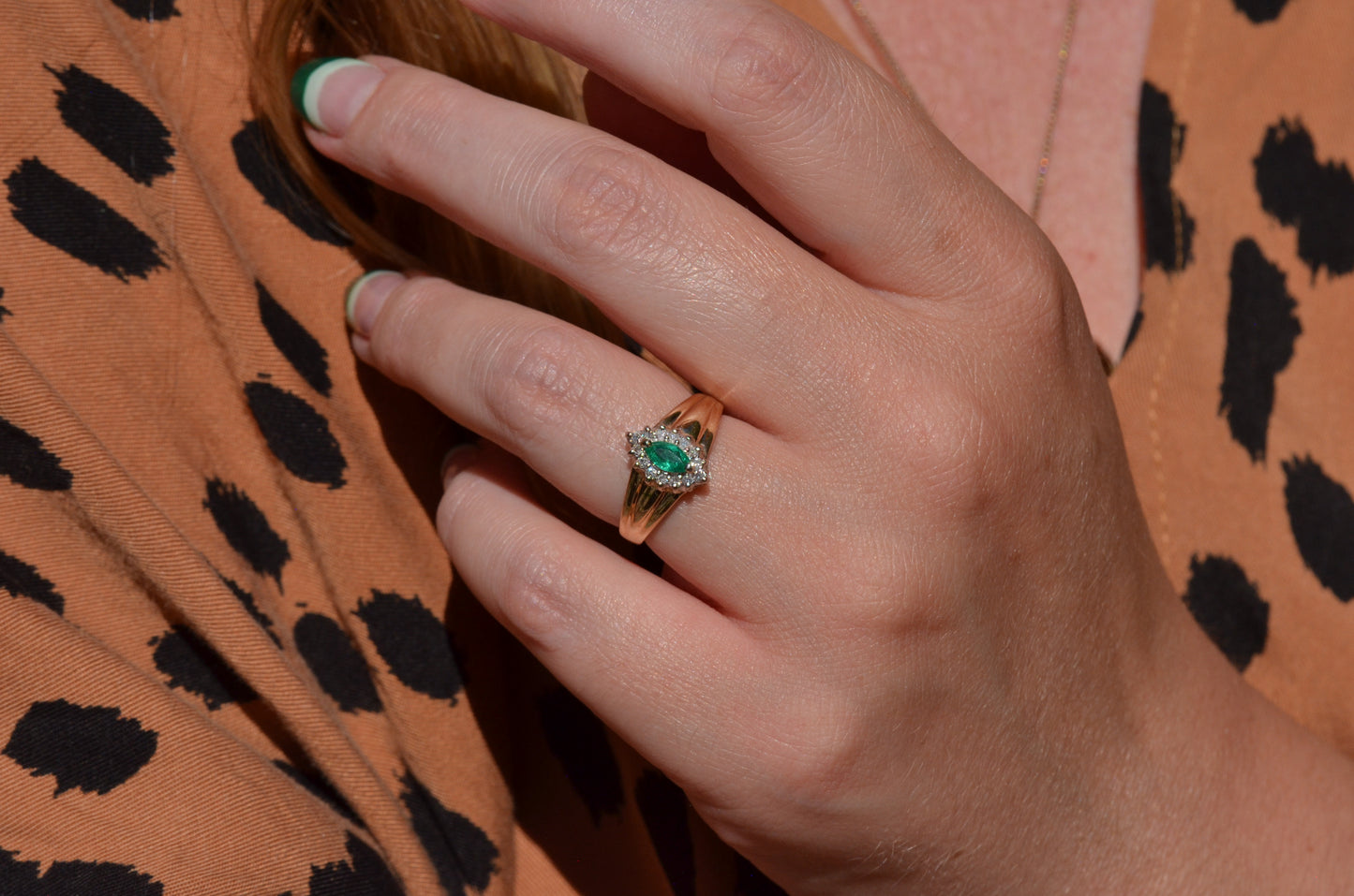 Vibrant Vintage Emerald Ring