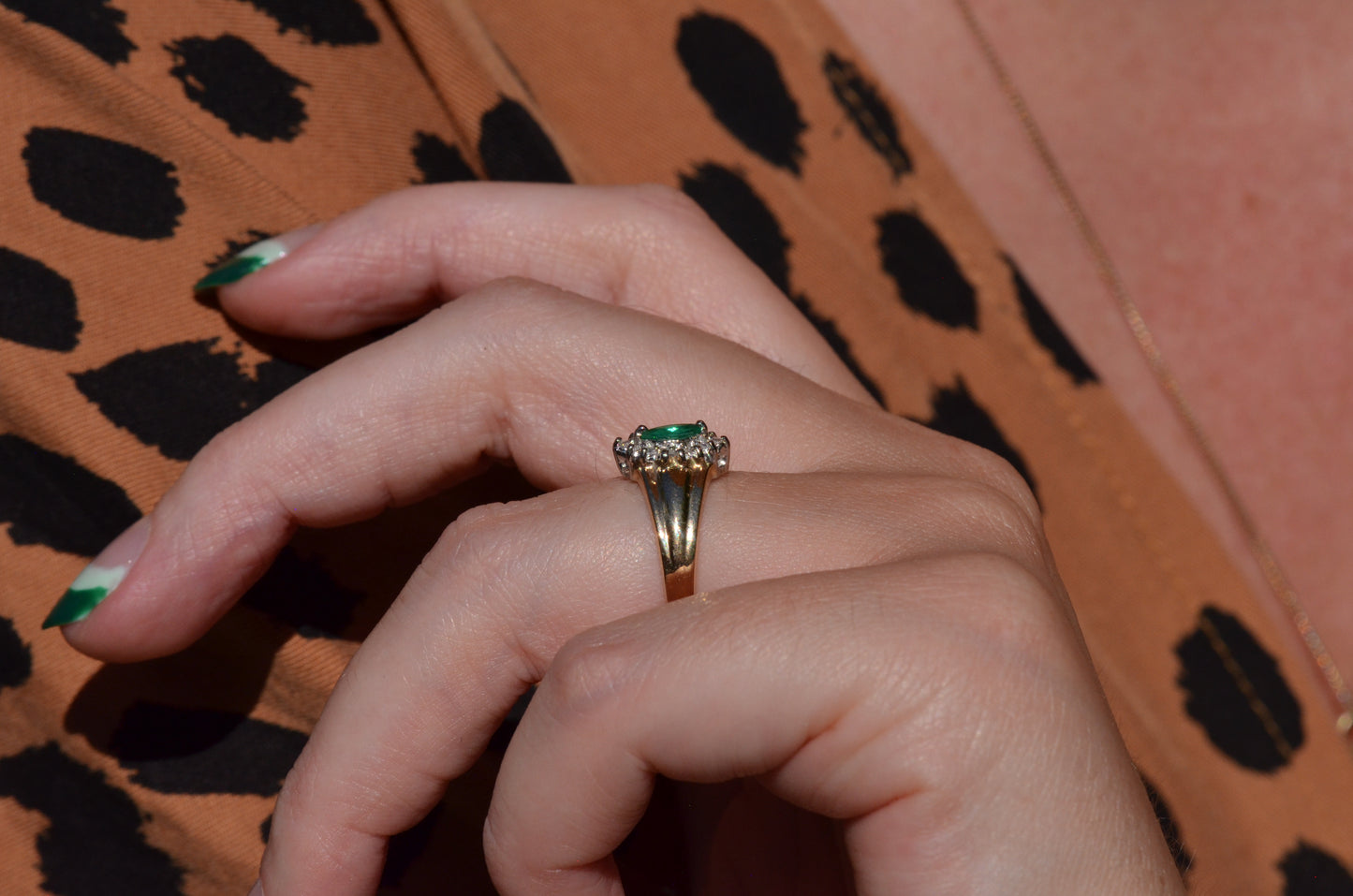 Vibrant Vintage Emerald Ring