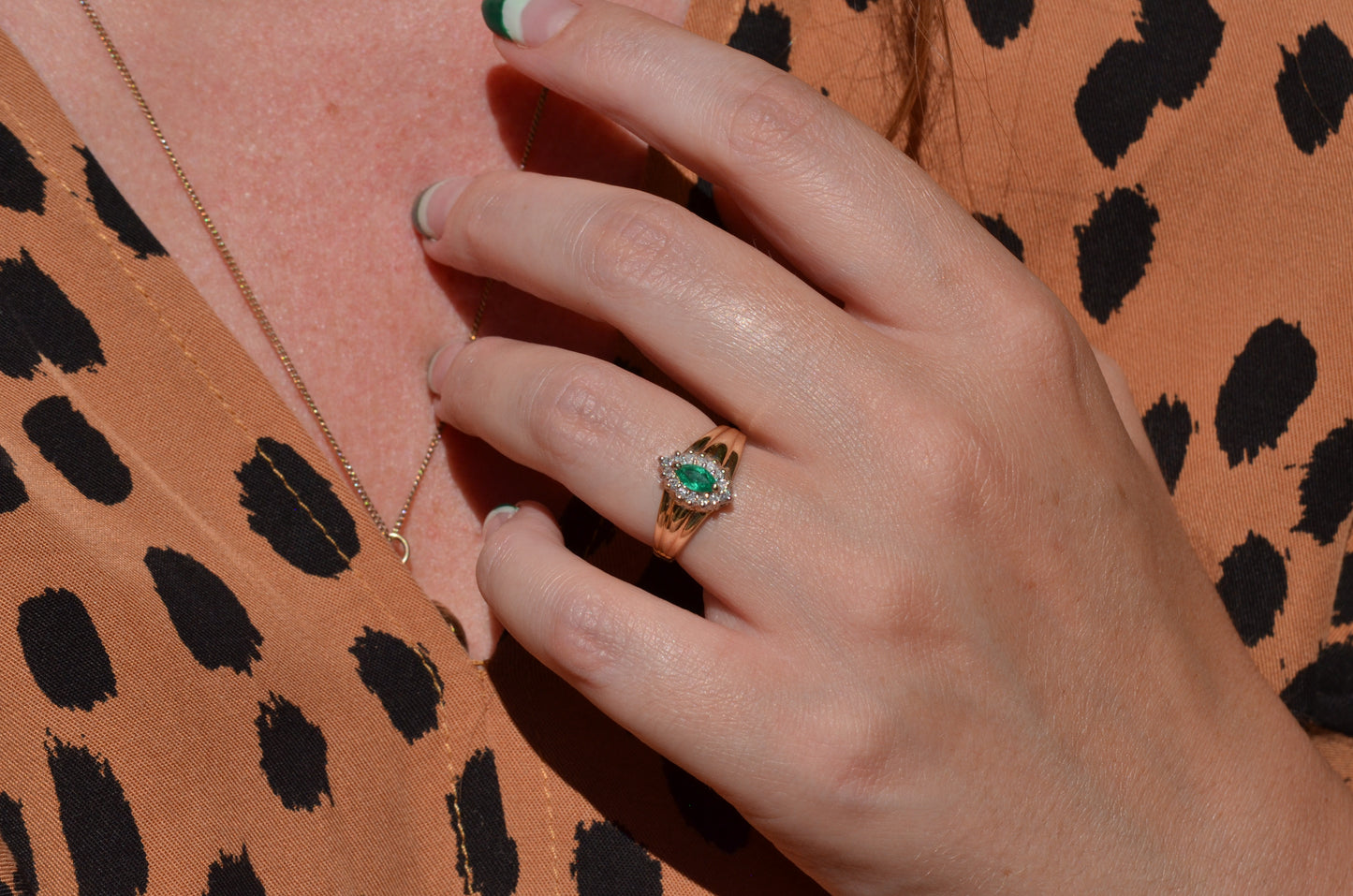 Vibrant Vintage Emerald Ring