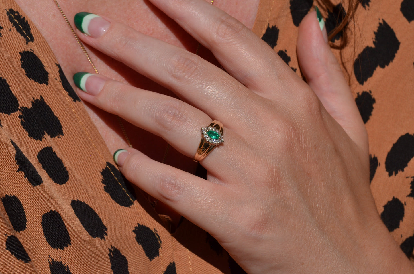 Vibrant Vintage Emerald Ring