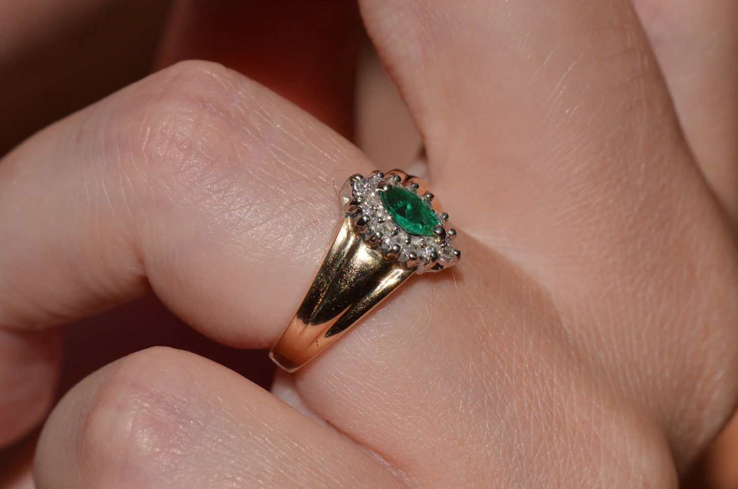 Vibrant Vintage Emerald Ring