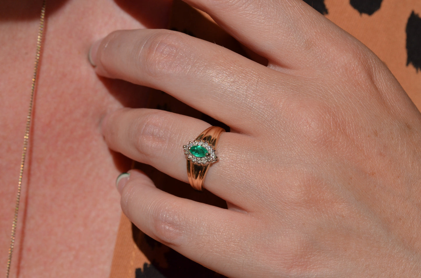 Vibrant Vintage Emerald Ring