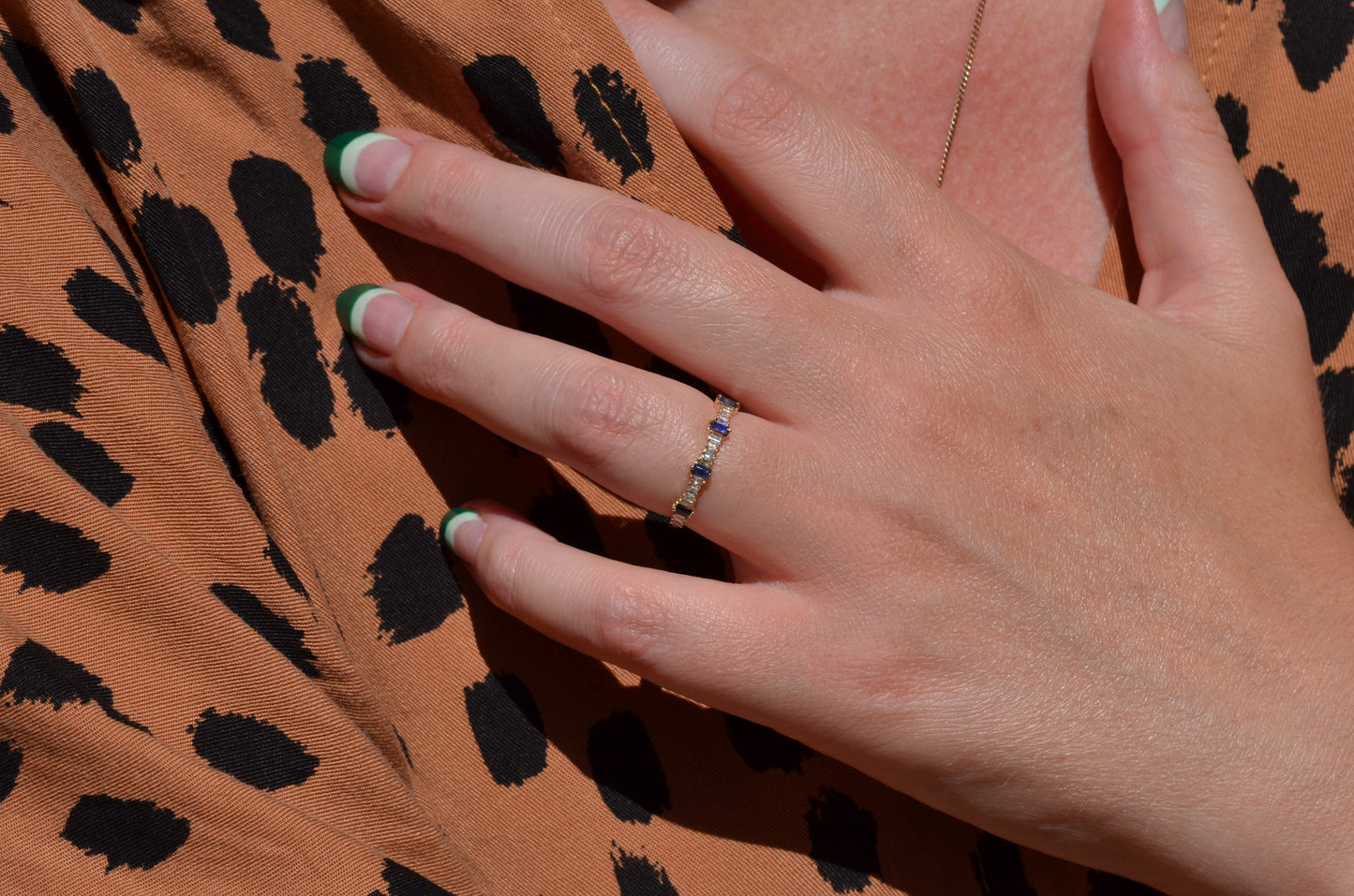 Dainty Estate Sapphire and Diamond Ring