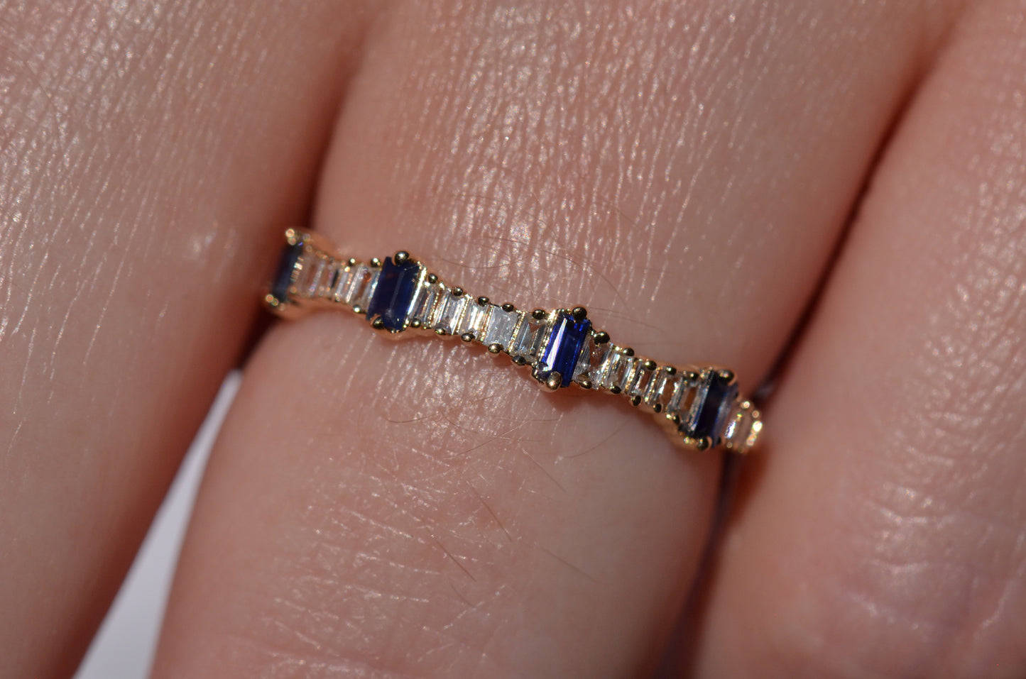 Dainty Estate Sapphire and Diamond Ring