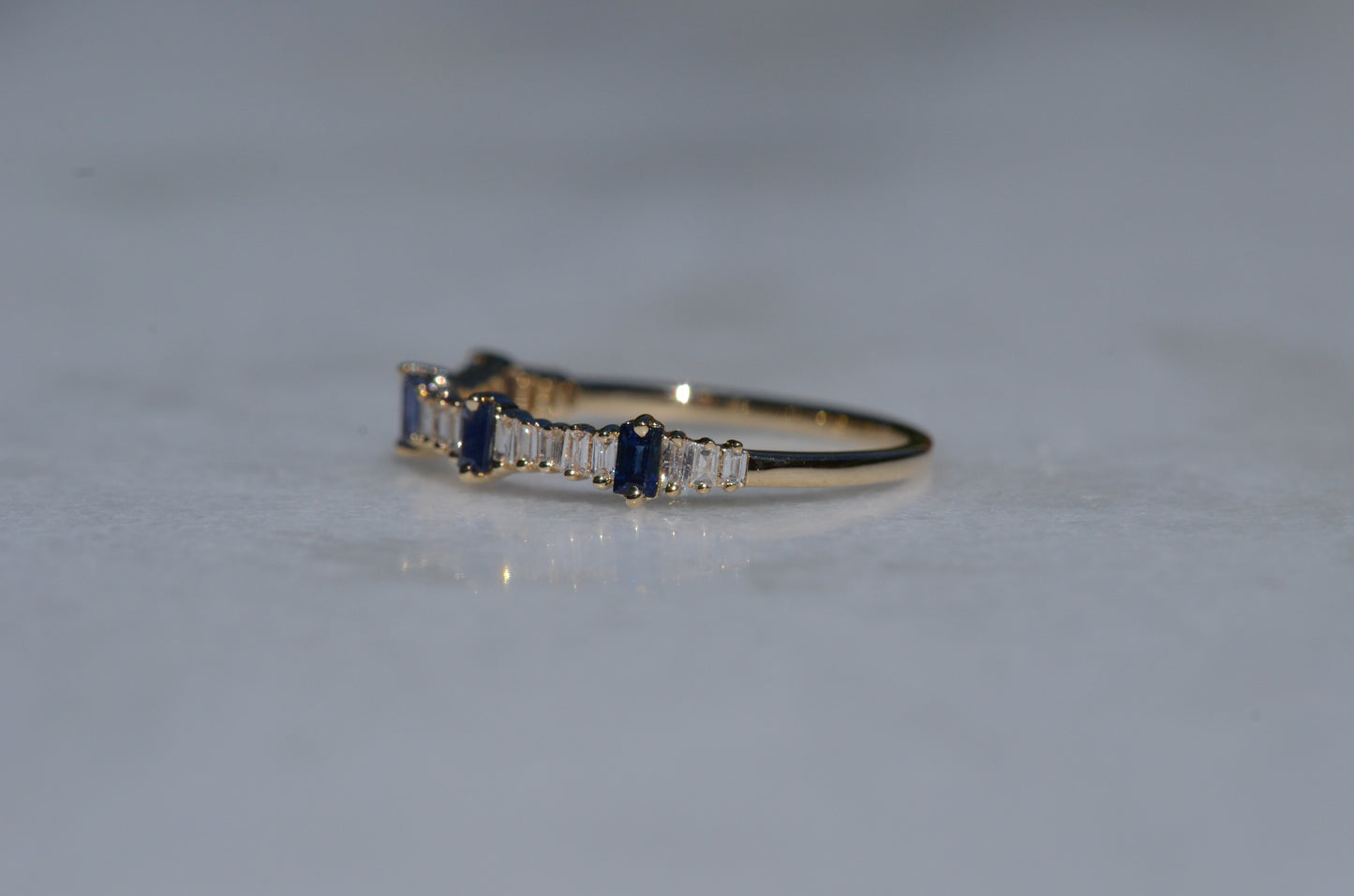 Dainty Estate Sapphire and Diamond Ring