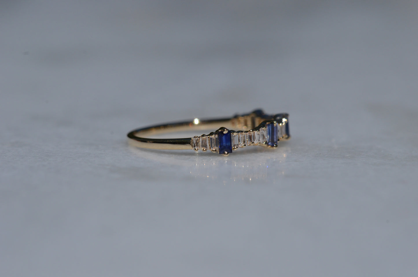 Dainty Estate Sapphire and Diamond Ring