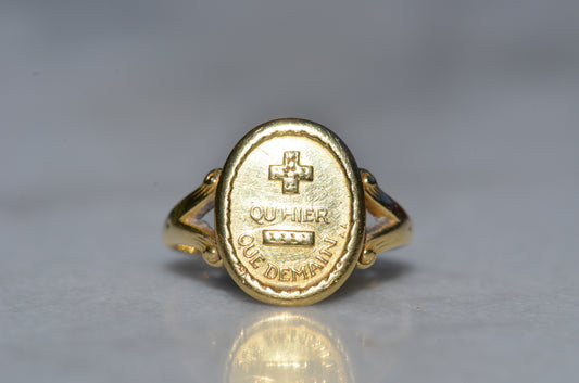 Romantic Vintage Augis Médaille d'Amour Ring