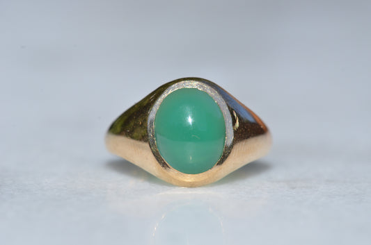 Bold Vintage Chrysoprase Ring