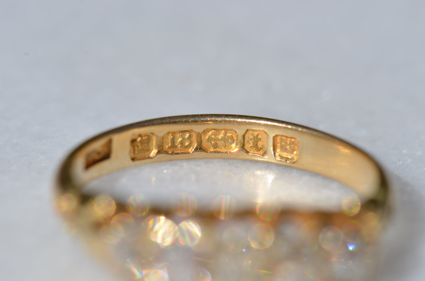 Chunky Antique Five Diamond Band